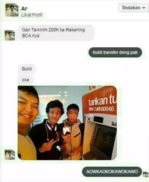 Chat lucu kirim bukti transfer Berbagai sumber Chat lucu kirim bukti transfer Berbagai sumber