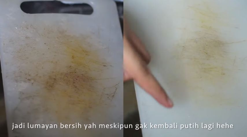 Modal Rp3.000, ini trik membersihkan talenan plastik kotor agar bersih maksimal seperti baru lagi