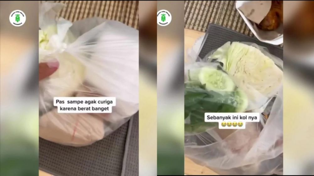Penjual ogah ribet, pria pesan lalapan via ojek online ini malah dapat barang di luar dugaan © Instagram
