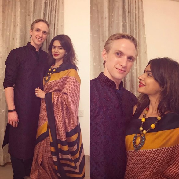 potret anggun saudara Dutta pakai baju sari © Instagram