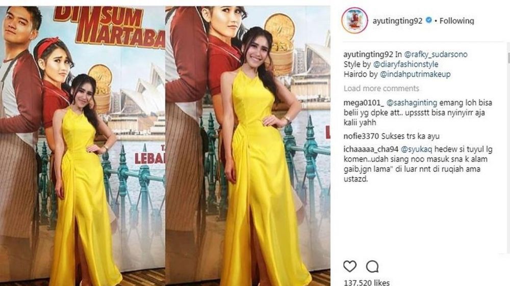 ayu ting ting salah kostum © Instagram