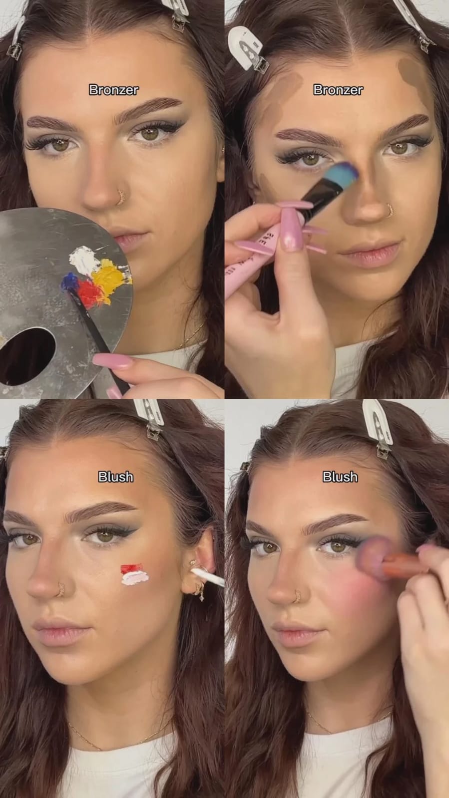 Wanita ini buktikan hanya dengan 4 warna cat bisa makeup wajah, hasil akhir riasannya bikin takjub © Instagram Wanita ini buktikan hanya dengan 4 warna cat bisa makeup wajah, hasil akhir riasannya bikin takjub © Instagram
