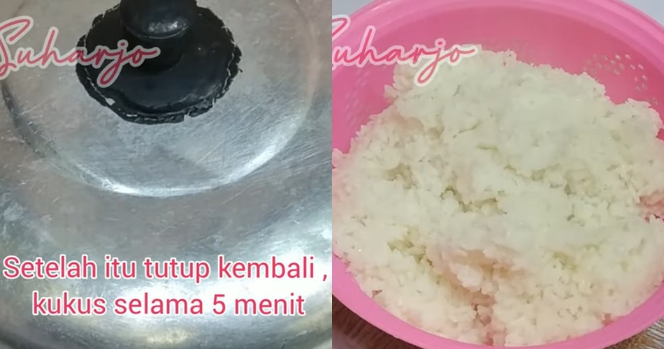 Trik menanak nasi porsi besar tanpa metode siram dan aron, hasilnya pulen hanya dalam 45 menit