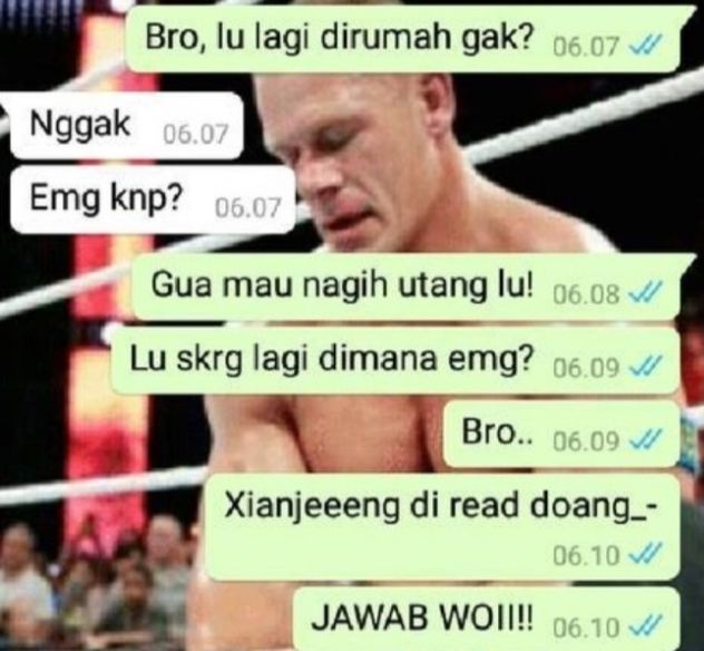 Nyusahin pol, 17 chat lucu orang menghindari bayar utang ini akalnya bukan main © berbagai sumber