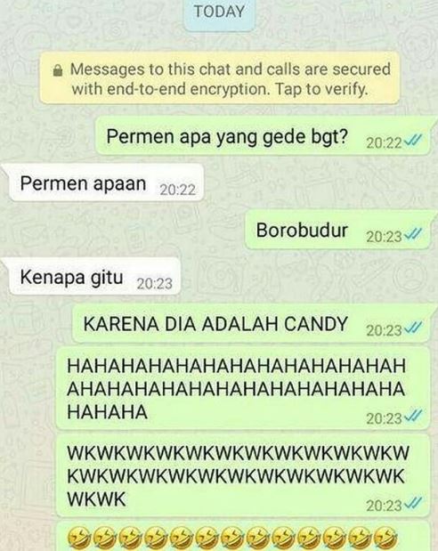 Chat lucu main tebak-tebakan Berbagai sumber