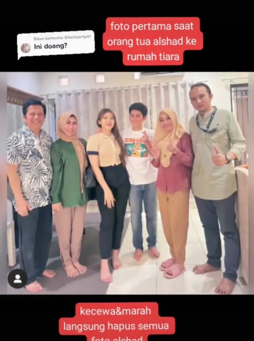 potret kebersamaan Alshad dengan keluarga Tiara Andini © berbagai sumber