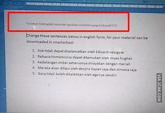 11 PR yang dikasih guru ke muridnya ini bikin susah nahan ketawa © berbagai sumber