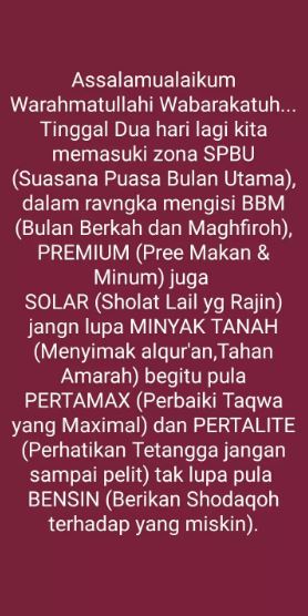 status kocak WhatsApp saat Ramadhan Berbagai sumber