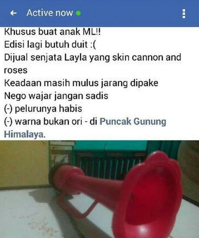 benda aneh dijual di facebook © berbagai sumber