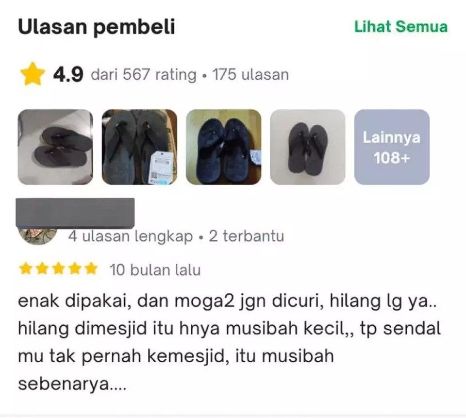 tulisan kocak review di toko online Berbagai sumber