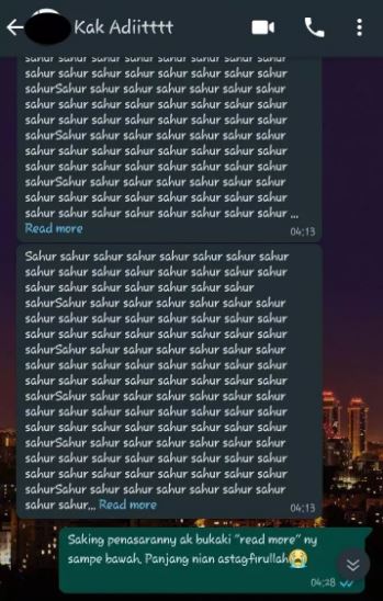 Chat lucu bangunin sahur Berbagai sumber Chat lucu bangunin sahur Berbagai sumber