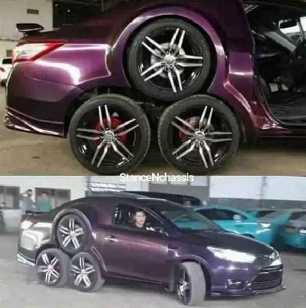 Ide absurd modifikasi ban mobil © berbagai sumber Ide absurd modifikasi ban mobil © berbagai sumber