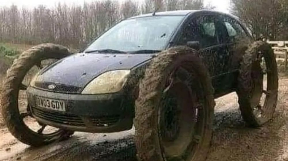 Ide absurd modifikasi ban mobil © berbagai sumber Ide absurd modifikasi ban mobil © berbagai sumber