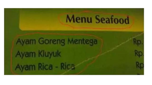 potret tulisan dan nama makanan nggak nyambung ini bikin gagal ngabuburit © berbagai sumber