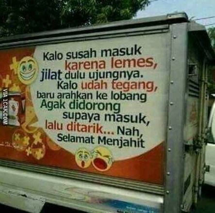 Tulisan kocak di spanduk tukang jahit Berbagai sumber Tulisan kocak di spanduk tukang jahit Berbagai sumber