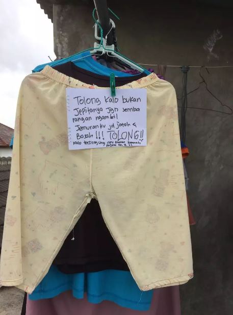 tulisan peringatan agar barang tak dicuri Berbagai sumber