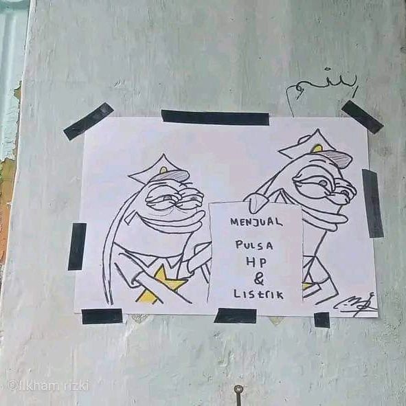 tulisan spanduk konter © berbagai sumber