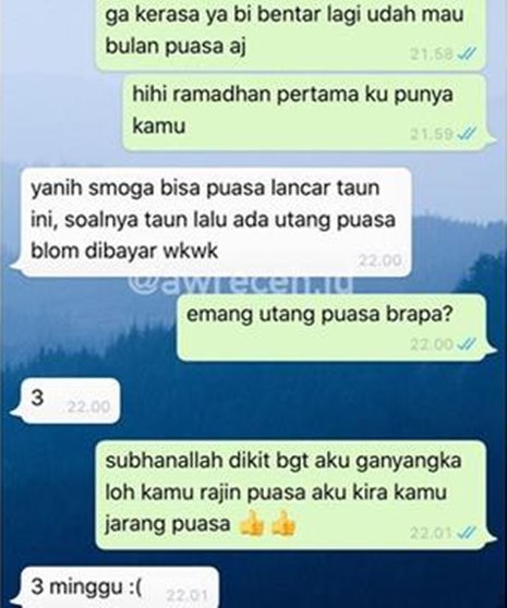 chat orang pacaran di bulan puasa © berbagai sumber