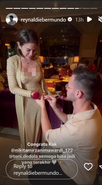 Nikita Mirzani dilamar Antonio © berbagai sumber Nikita Mirzani dilamar Antonio © berbagai sumber