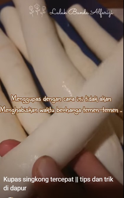 Bukan dibelah lurus, begini trik mengupas singkong dengan lebih cepat dan mudah