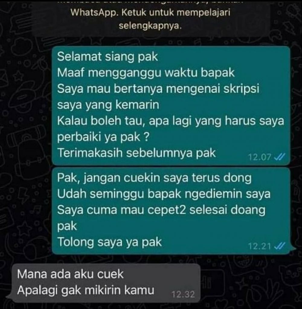 jawaban chat dosen © berbagai sumber