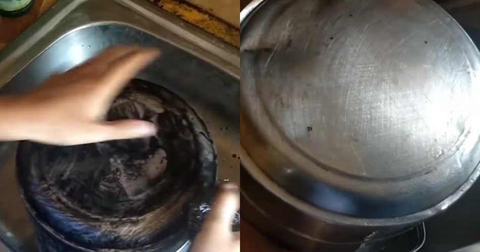Tanpa air panas, begini trik bersihkan pantat panci yang gosong cuma butuh modal Rp3.000
