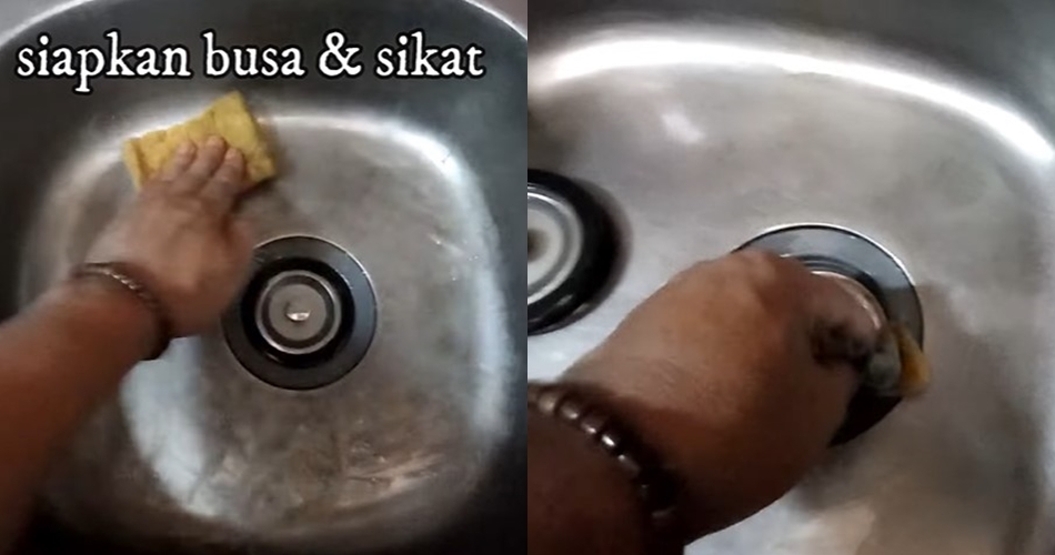 Hanya modal Rp2.500, ini cara kembalikan wastafel stainless steel kotor dan kusam jadi kinclong lagi
