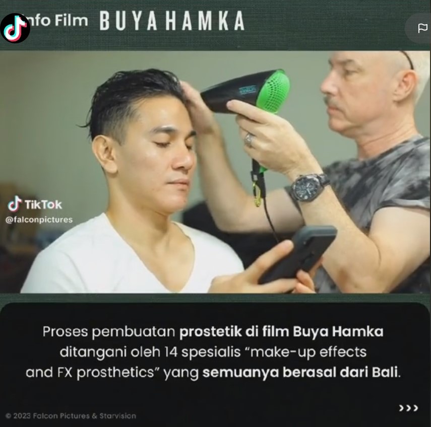 transformasi Vino G Bastian jadi buya hamka © TikTok/@falconpictures