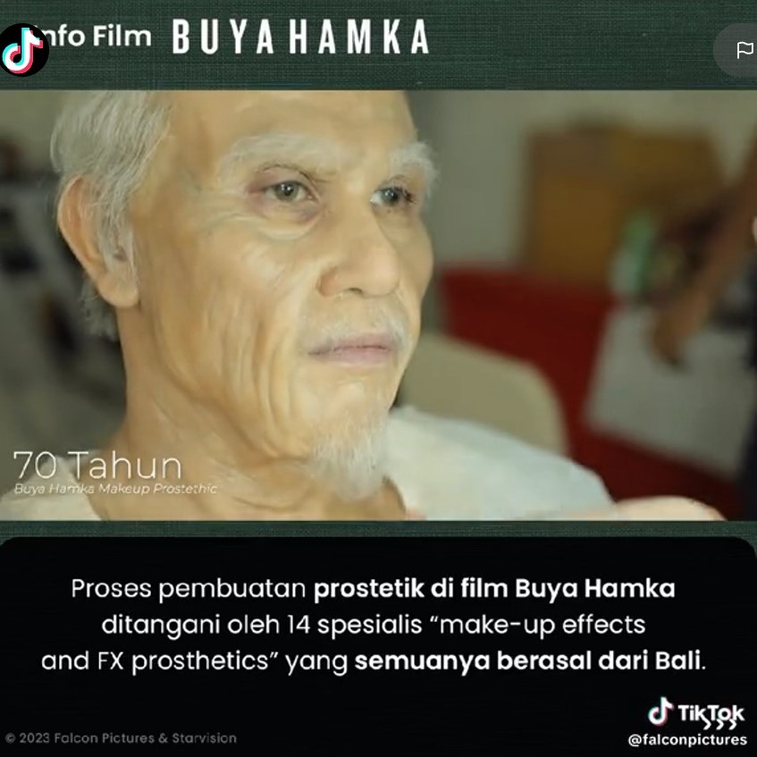 transformasi Vino G Bastian jadi buya hamka © TikTok/@falconpictures