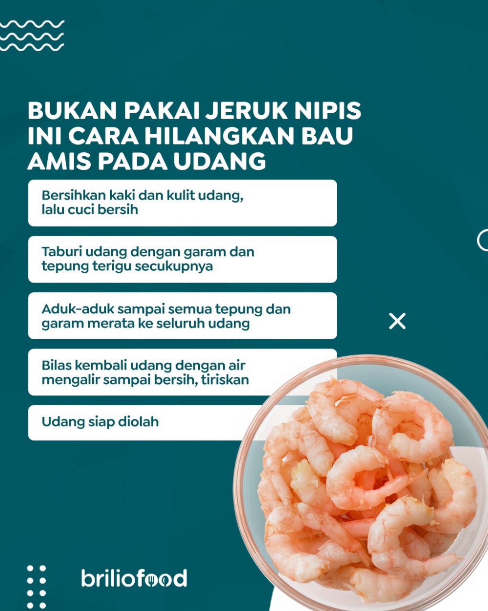 Tanpa jeruk nipis, ini cara hilangkan bau amis pada udang pakai dua bahan dapur
