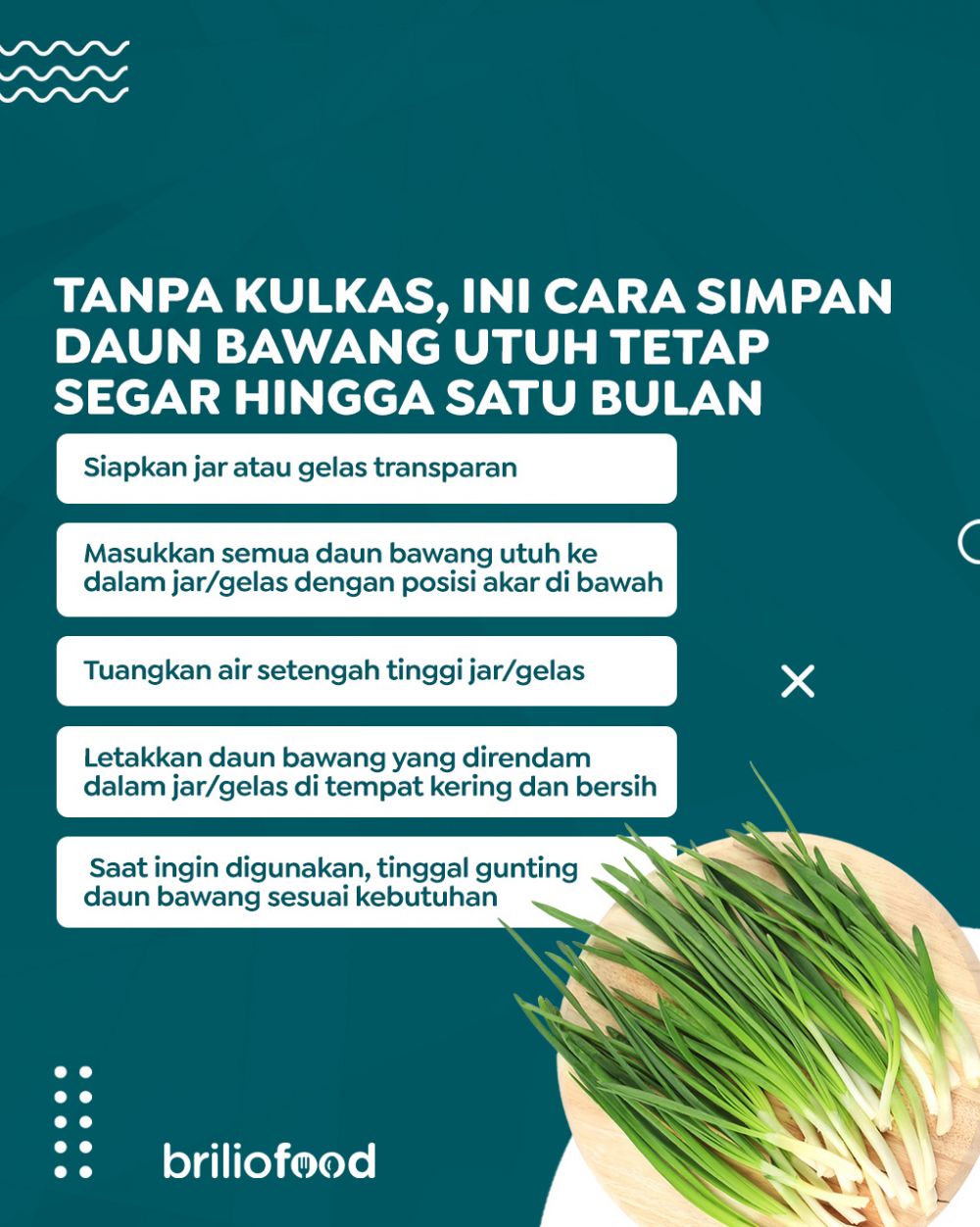Dapat bertahan hingga 1 bulan di suhu ruang, ini cara jitu menyimpan daun bawang utuh biar tak layu