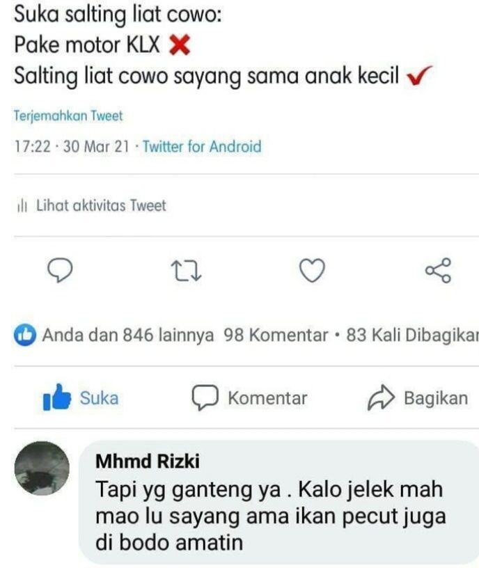 warga facebook asal komen © Berbagai sumber
