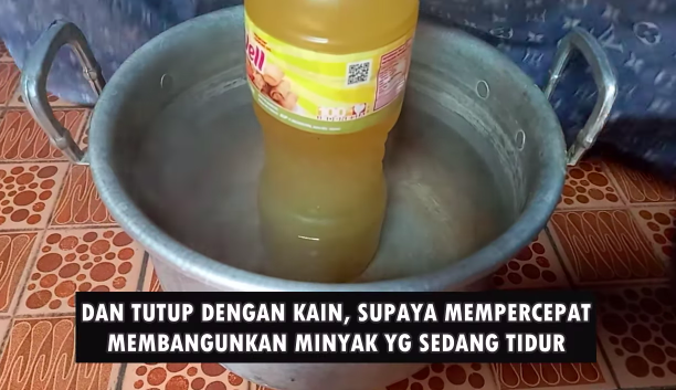 Cuma pakai satu bahan dapur, ini trik praktis menjernihkan minyak goreng yang mengendap