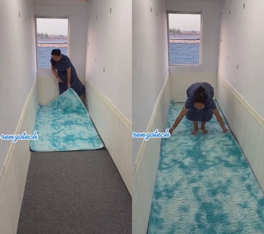 makeover kamar sempit mirip gang  © TikTok/@andren209