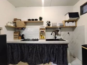 Renovasi dapur kecil berantakan jadi rapi dan estetik, bikin betah masak