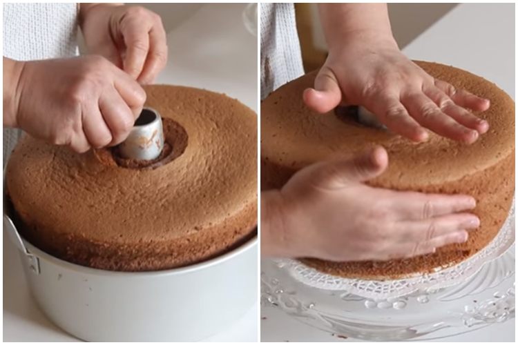 Tanpa pakai pisau dan spatula, cara mudah keluarkan kue chiffon dari loyang ini hasilnya dijamin mulus