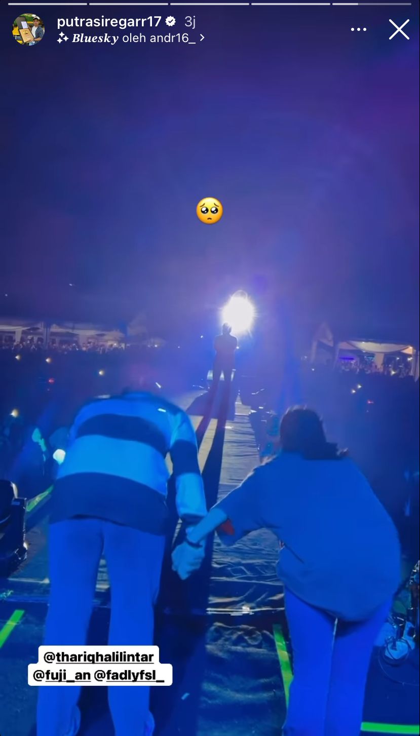 momen fuji hadir di acara launching lagu thariq © instagram