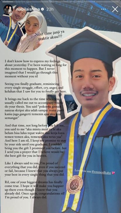 nabila ishma ungkap perjuangan eril selesaikan skripsi © berbagai sumber nabila ishma ungkap perjuangan eril selesaikan skripsi © berbagai sumber