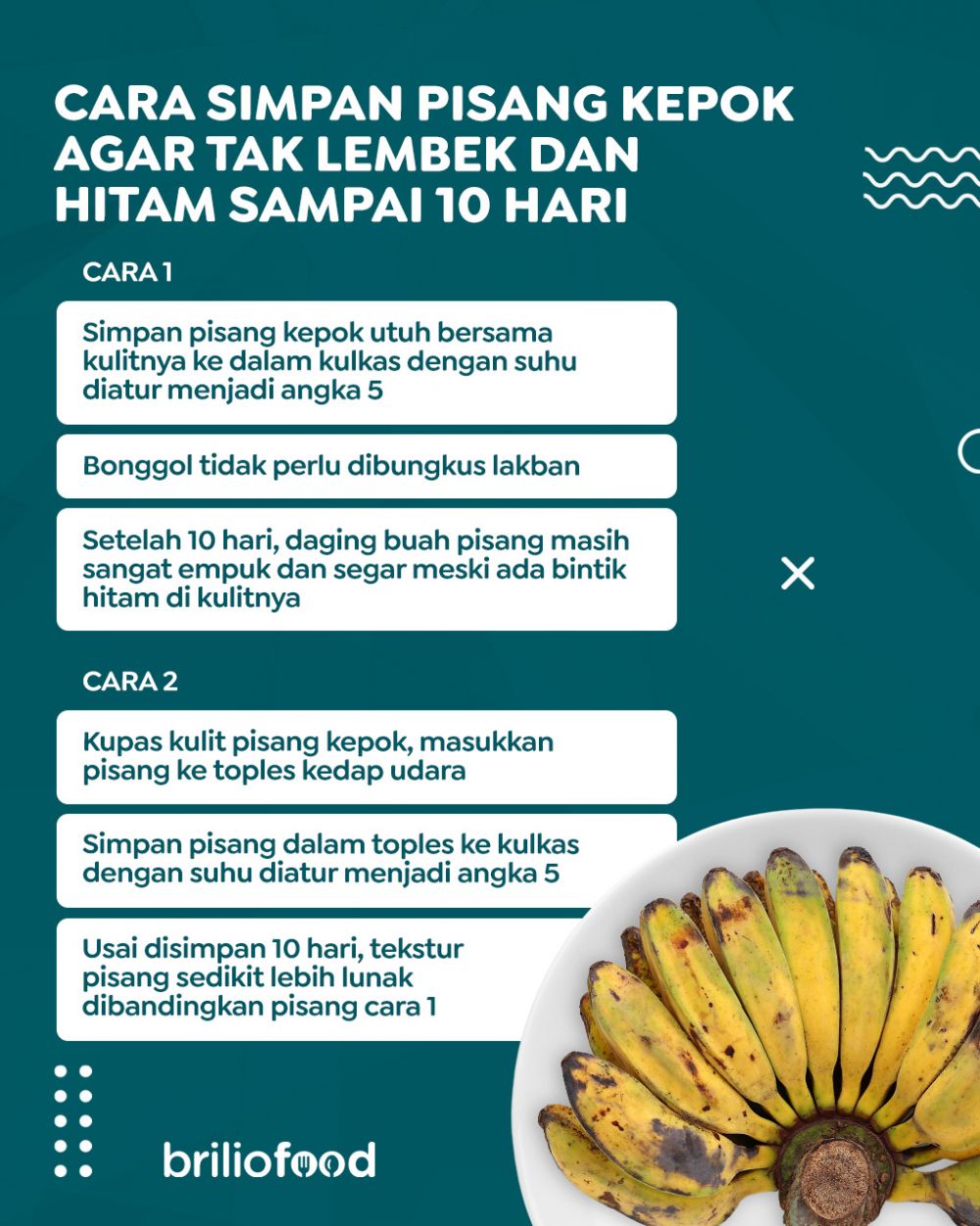 Tak perlu digantung, ini cara simpan pisang kepok agar tak lembek dan menghitam sampai 10 hari