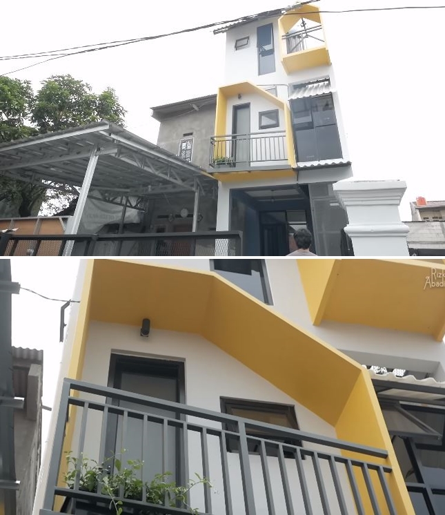 rumah mungil gaya industrial © YouTube