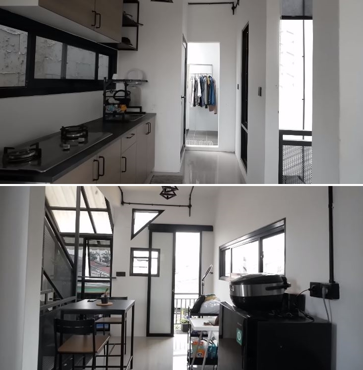 rumah mungil gaya industrial © YouTube