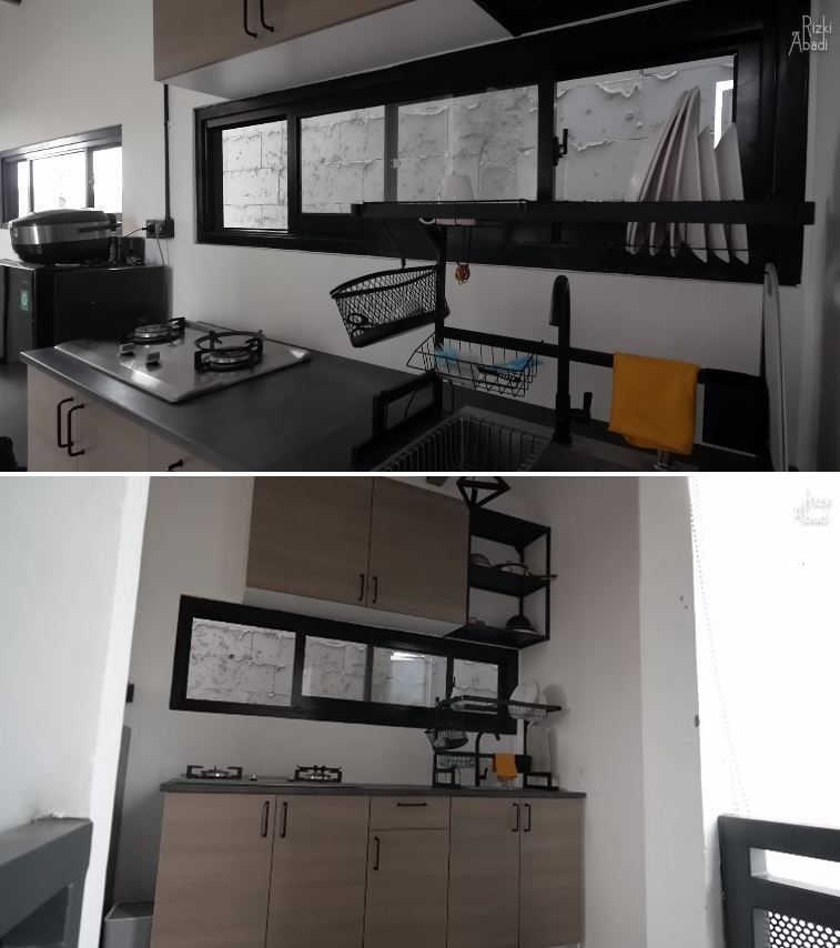 rumah mungil gaya industrial © YouTube