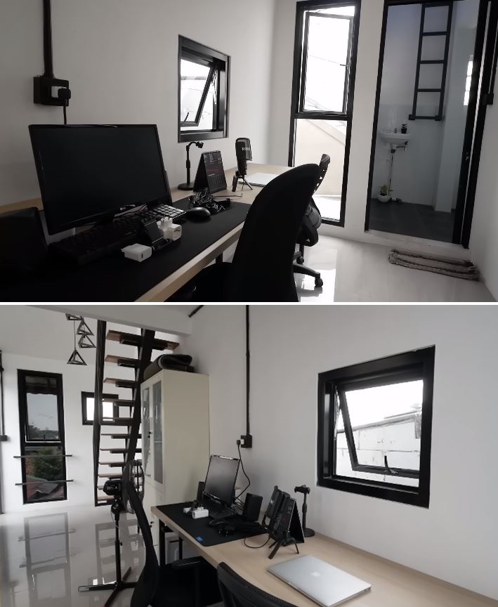 rumah mungil gaya industrial © YouTube