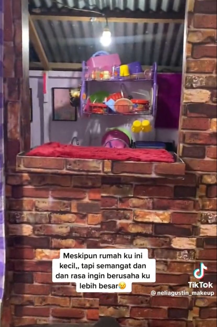 potret hunian sederhana tembok triplek © TikTok