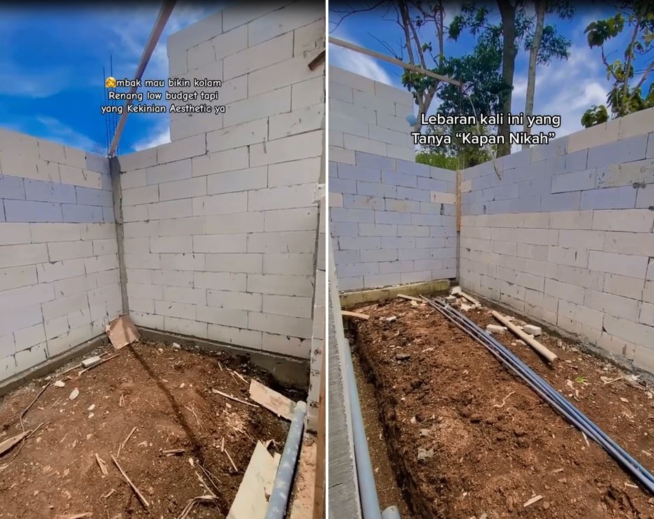 kolam renang di lahan sempit © TikTok