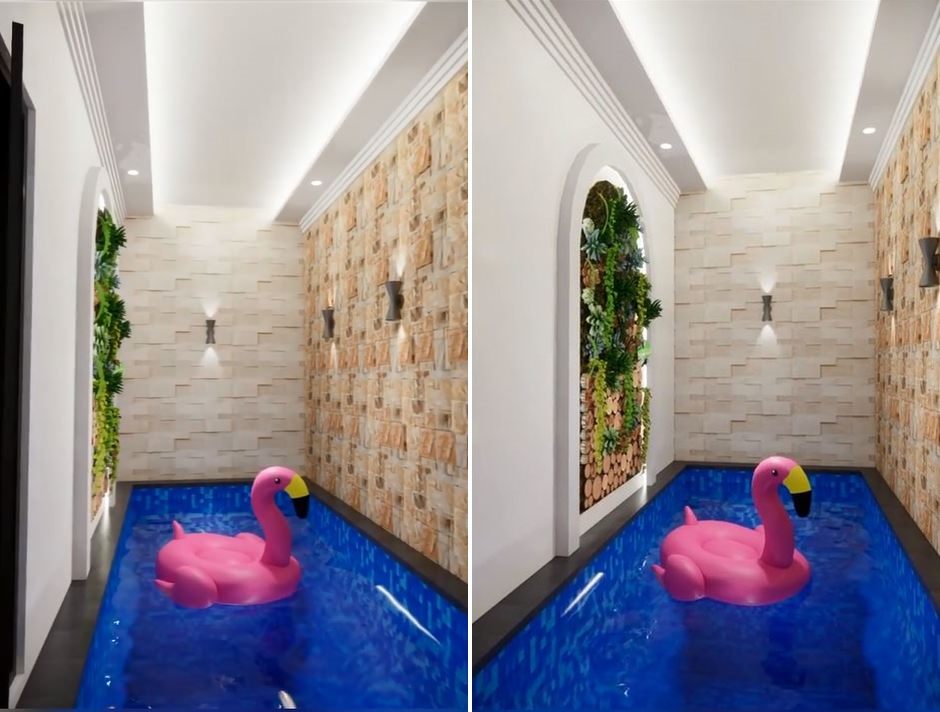 kolam renang di lahan sempit © TikTok