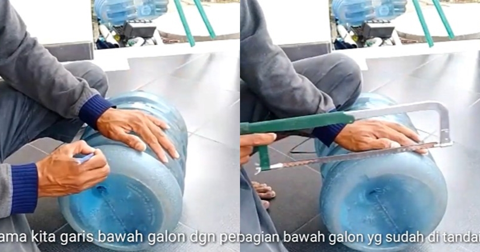 Cara kreatif sulap galon bekas jadi rak bumbu dapur, kokoh dan muat banyak