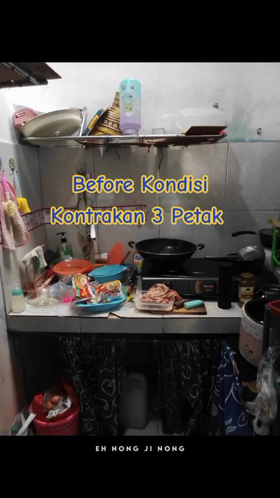 makeover kontrakan tiga petak © TikTok makeover kontrakan tiga petak © TikTok