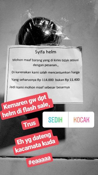 potret kocak tertipu flash sale Berbagai sumber