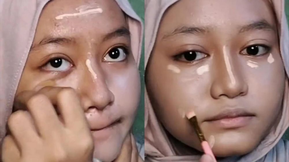 hasil makeup remaja ini dinilai bak MUA profesional © TikTok
